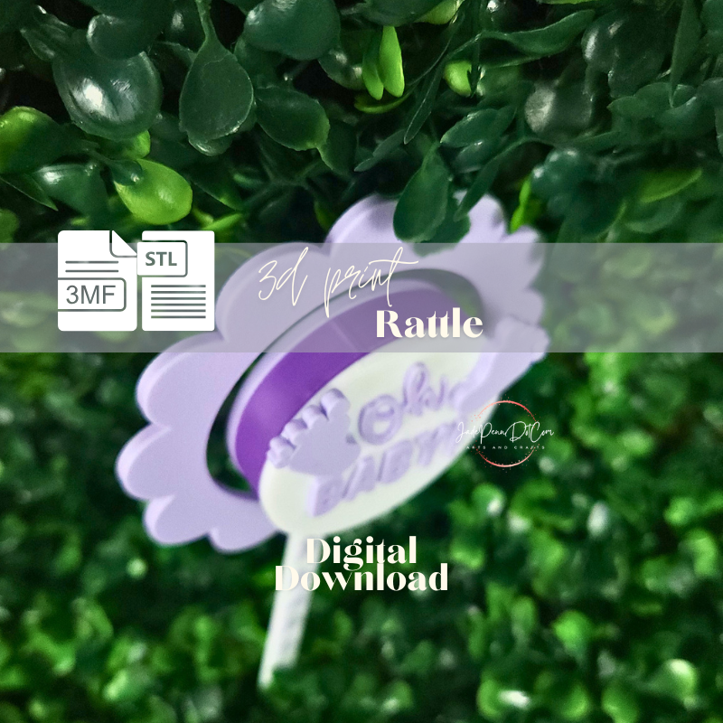 Baby Rattle Digital Download | 3MF - STL Files - Image 4