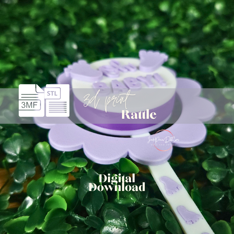 Baby Rattle Digital Download | 3MF - STL Files - Image 3