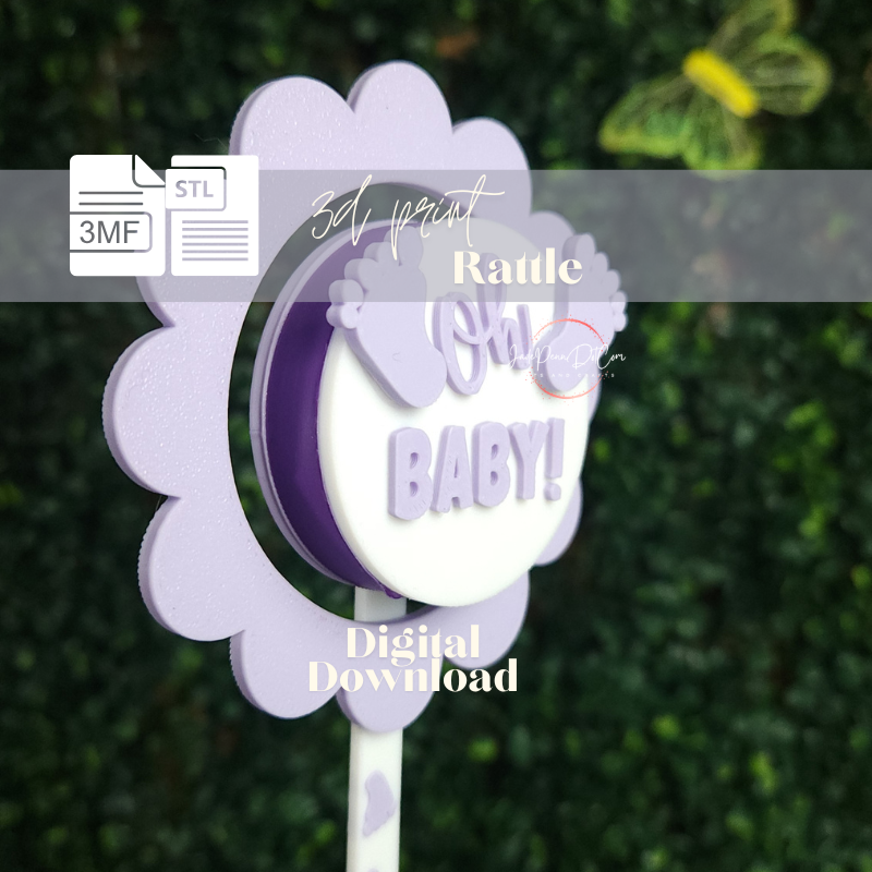 Baby Rattle Digital Download | 3MF - STL Files - Image 2