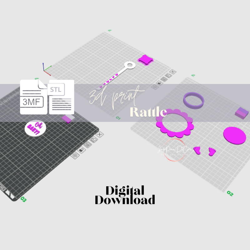Baby Rattle Digital Download | 3MF - STL Files - Image 8