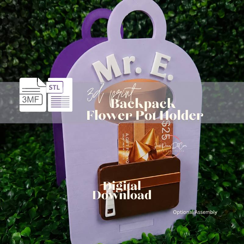 Backpack Gift Card Holder STL - 3MF Files - Image 2