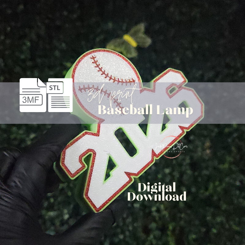 Baseball Lamp 3D Print Files STL 3MF | LED Baseball Light Box - Image 5