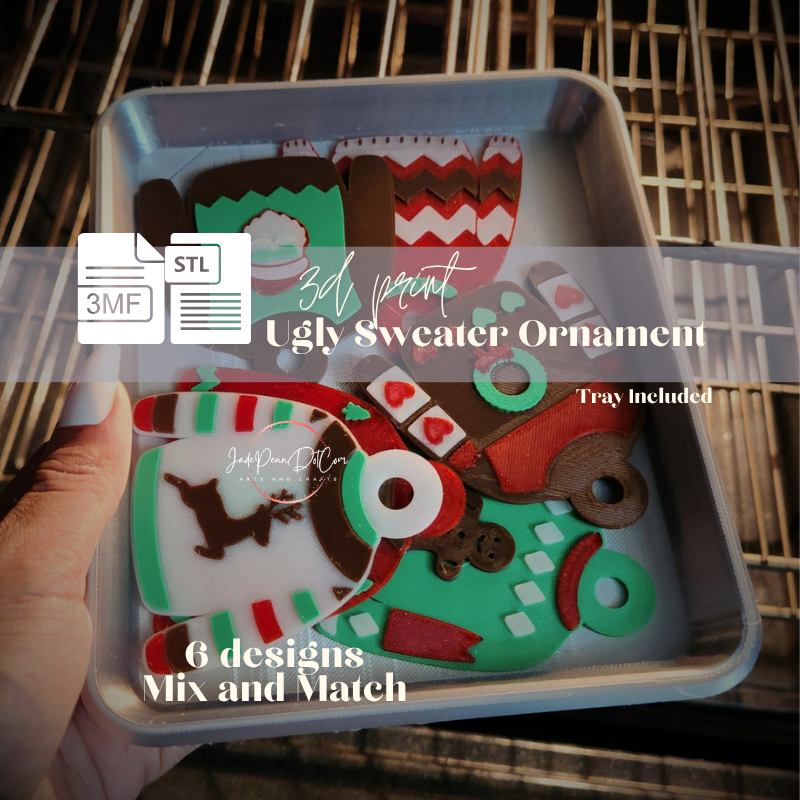 Ugly Christmas Sweater Ornament STL & 3MF Files - Image 5