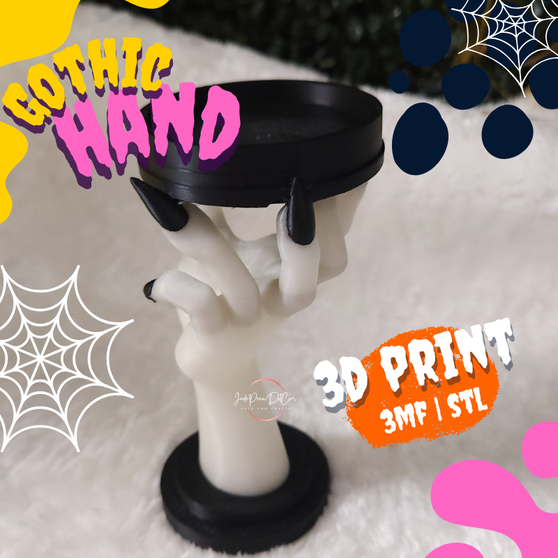 Gothic Hand Stand STL 3MF File - Image 7