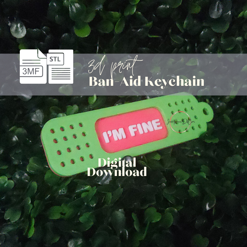 Bandage Keychain 3D Print Files STL 3MF | Nurse Doctor Gift Tag - Image 2