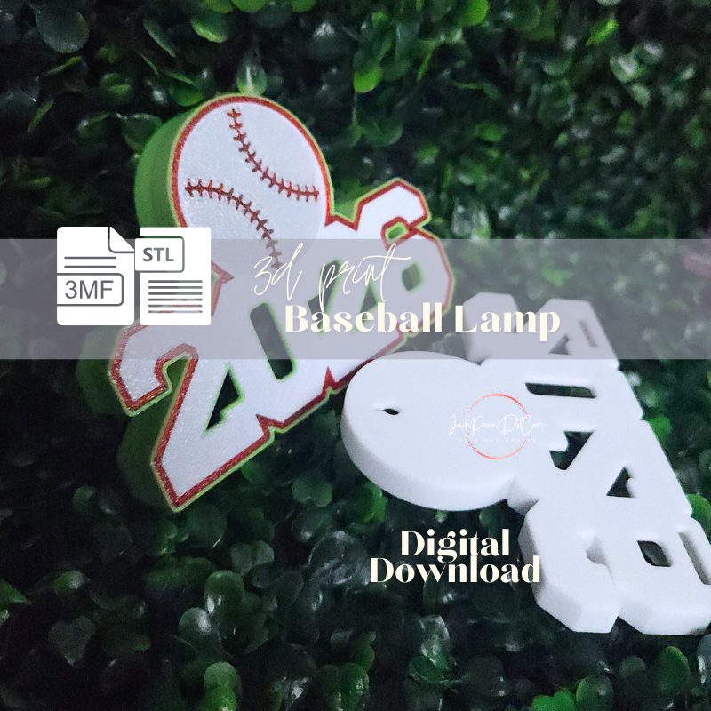 Baseball Lamp 3D Print Files STL 3MF | LED Baseball Light Box - Image 3