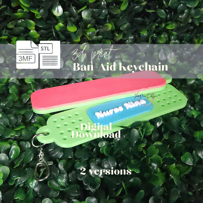 Bandage Keychain 3D Print Files STL 3MF | Nurse Doctor Gift Tag - Image 3