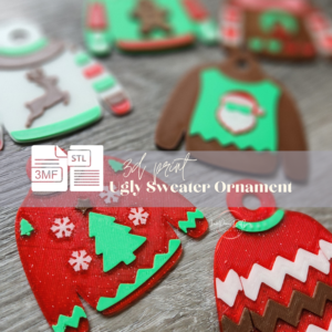 Ugly Christmas Sweater Ornament STL & 3MF Files