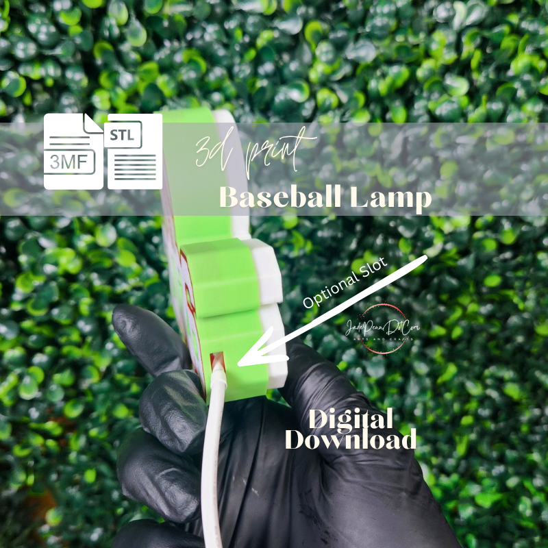 Baseball Lamp 3D Print Files STL 3MF | LED Baseball Light Box - Image 2