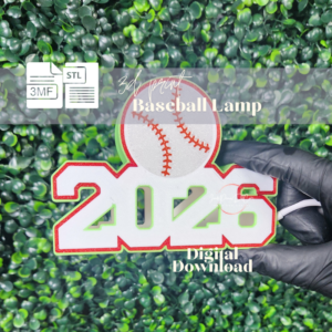 Baseball Lamp 3D Print Files STL 3MF | LED Baseball Light Box