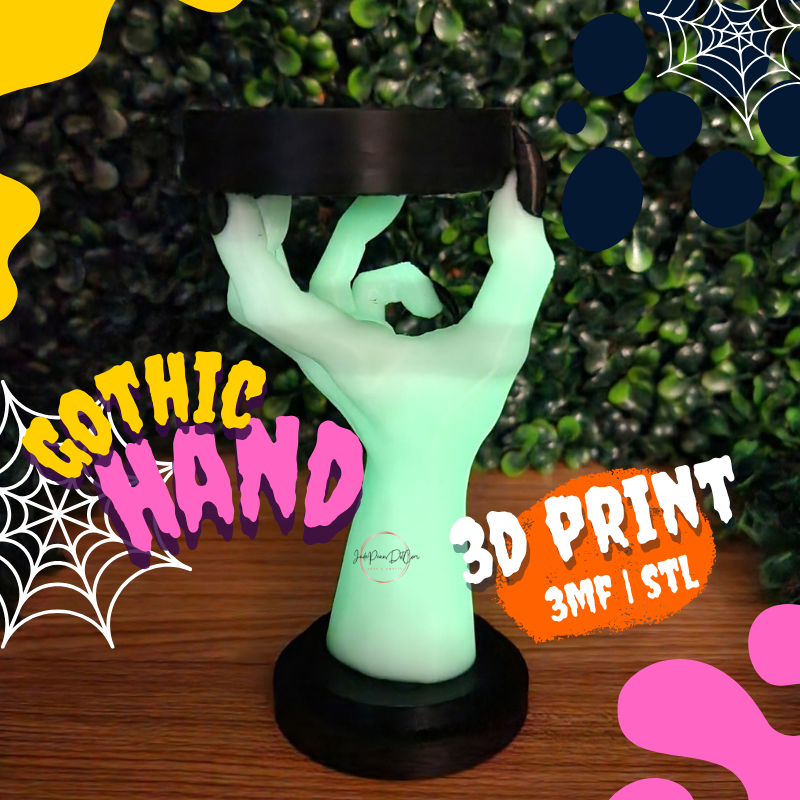 Gothic Hand Stand STL 3MF File - Image 4