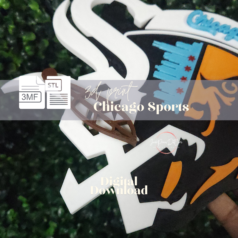 Chicago Sports Mashup 3D Print Files | STL | 3MF Digital Download - Image 2