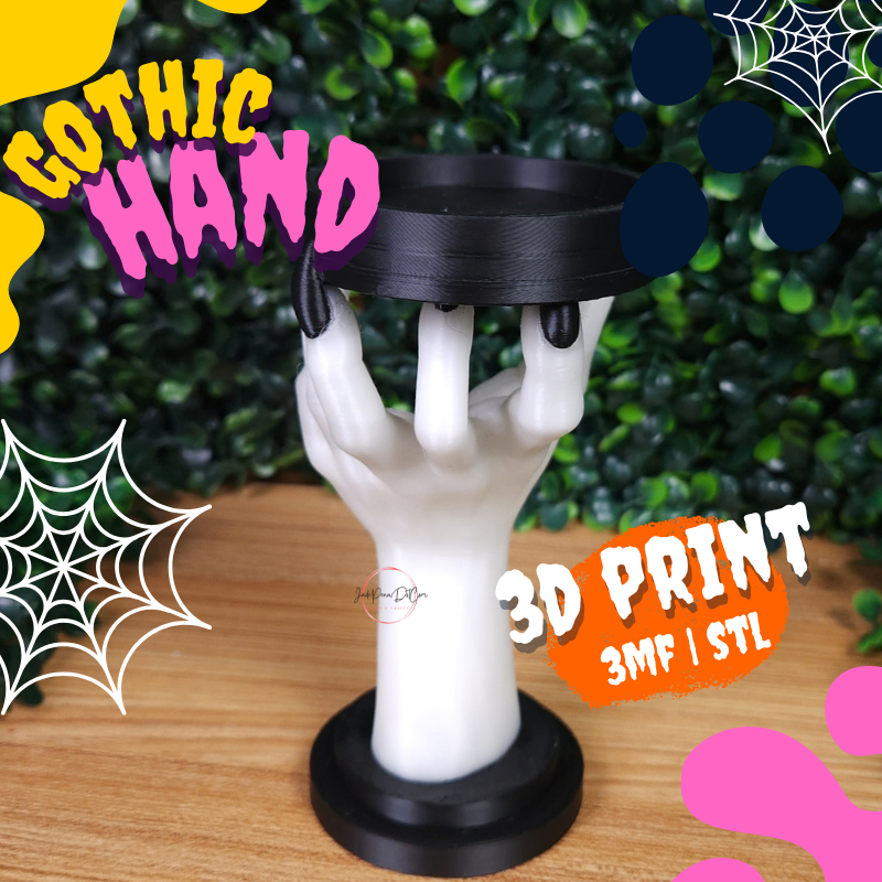 Gothic Hand Stand STL 3MF File - Image 3