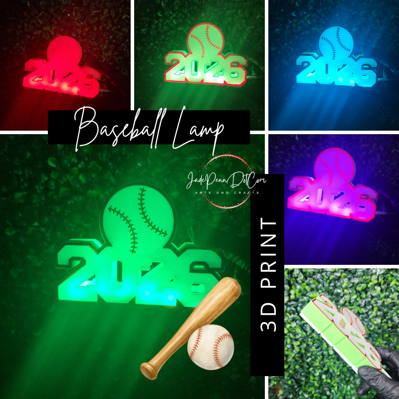 Baseball Lamp 3D Print Files STL 3MF | LED Baseball Light Box - Image 7
