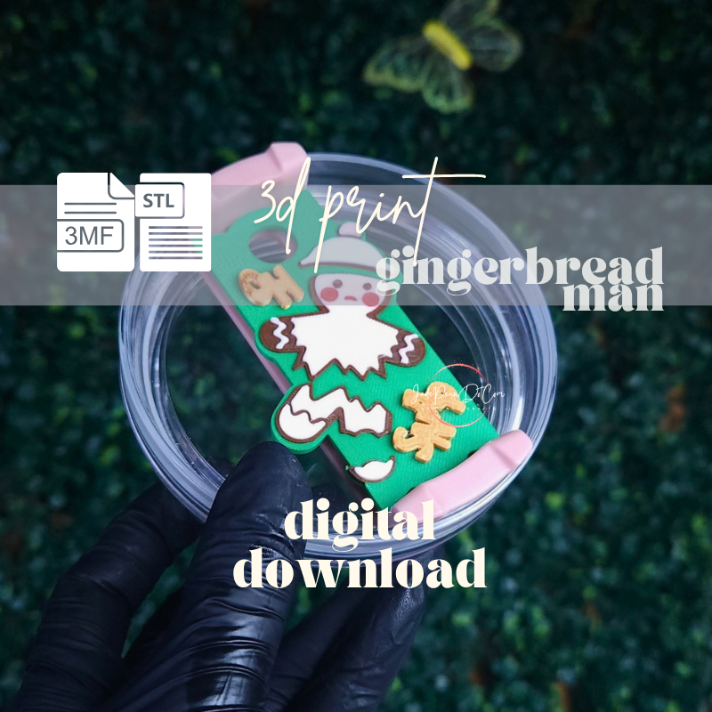 Gingerbread Man Topper STL 3MF Files