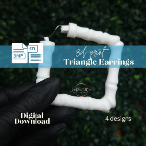 Triangle Bamboo Style Earrings – | STL 3MF
