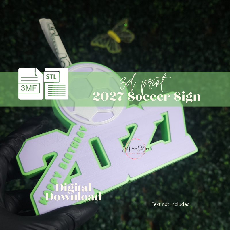 2027 Soccer Sign STL 3MF Files - Image 2